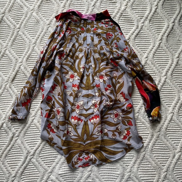 Desigual Mixed Print Button Up Top - Picture 6 of 9